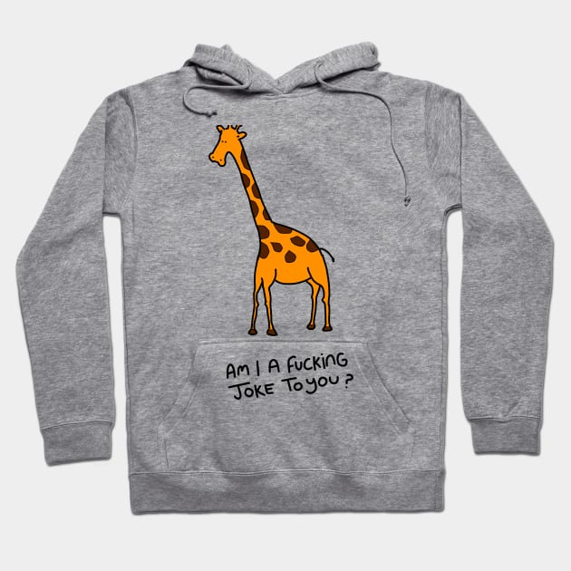 Grumpy Giraffe Hoodie by grumpyanimals